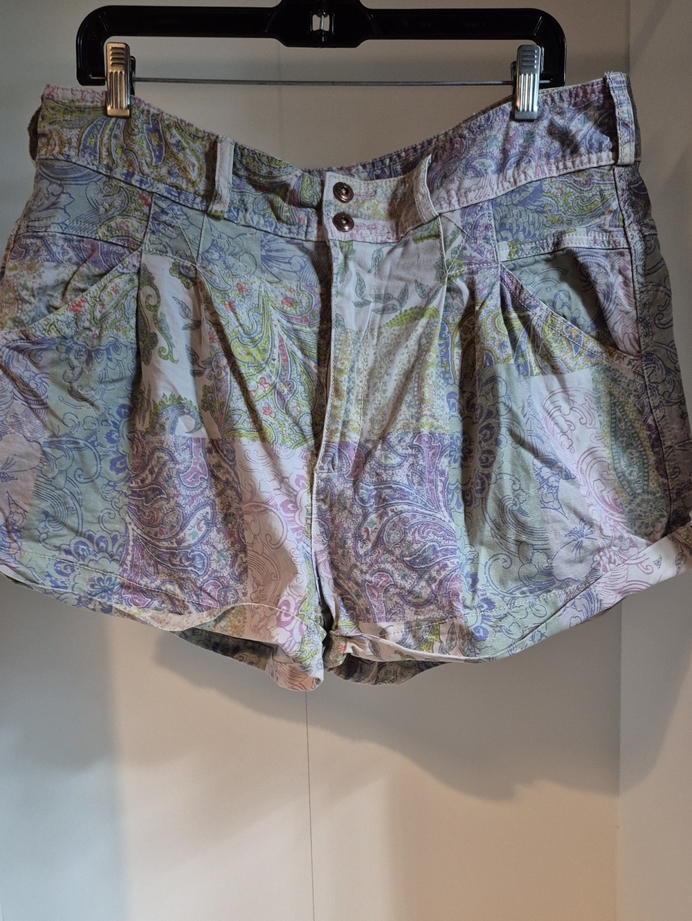 Pilcro Paisley Print Womens Shorts - Pastel Multi